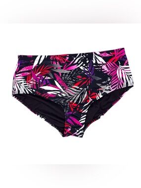 swim 365 floral mid waisted swim bikin bottoms womens size 24